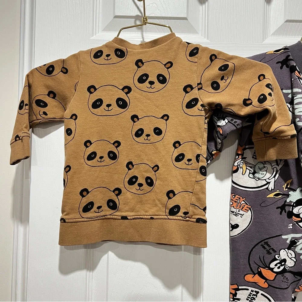 H&M x Disney Toddler Bodysuit & Panda Print Sweatshirt Top Size 18 Months - Picture 6 of 7
